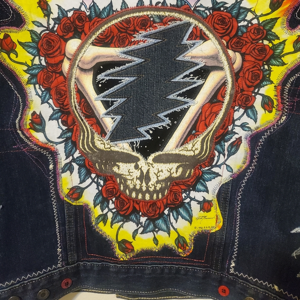 Levi's Grateful Dead Type 3 Trucker Jacket + Liquid Blue Steal Your Space Patch - Picture 8 of 17